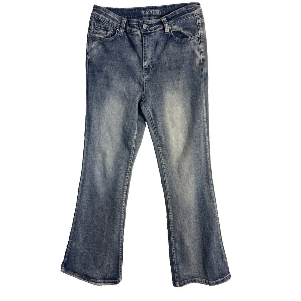 Urban Weekend Y2K Skull Rhinestone Bootcut Jeans Size 13